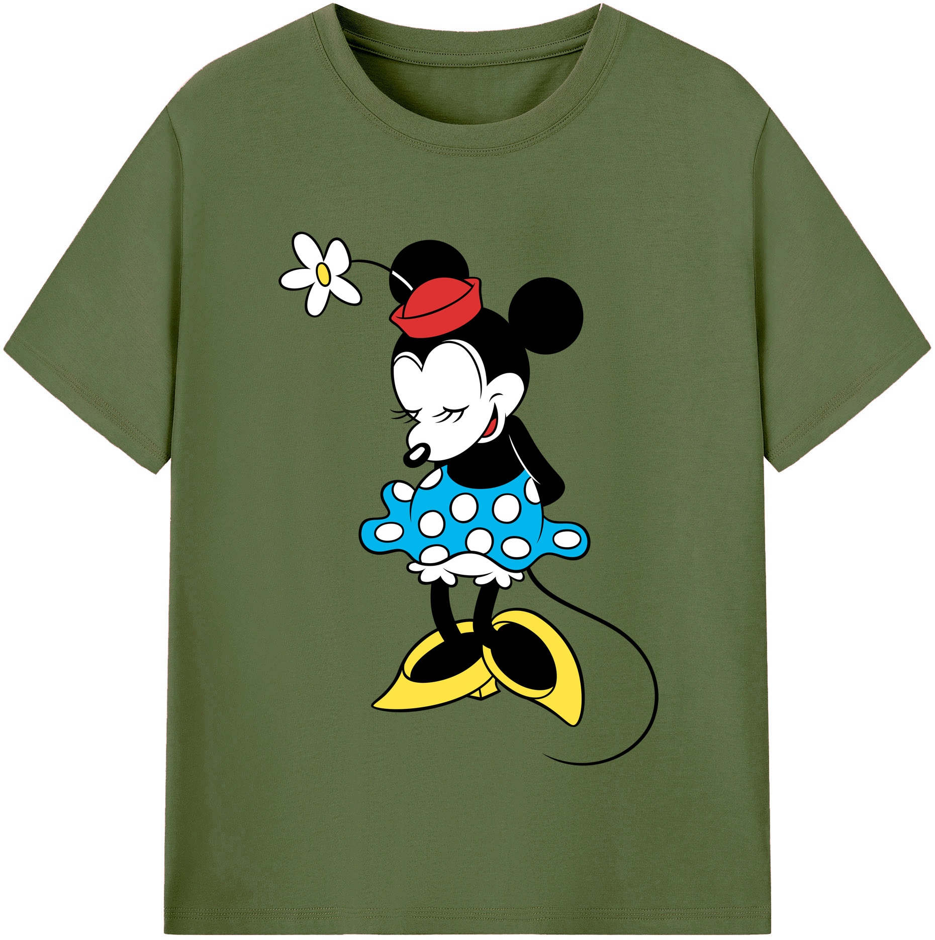 （画像用） ミッキーマウス Mickey Mouse 綿100％半袖Tシャツ（フロントプリント）